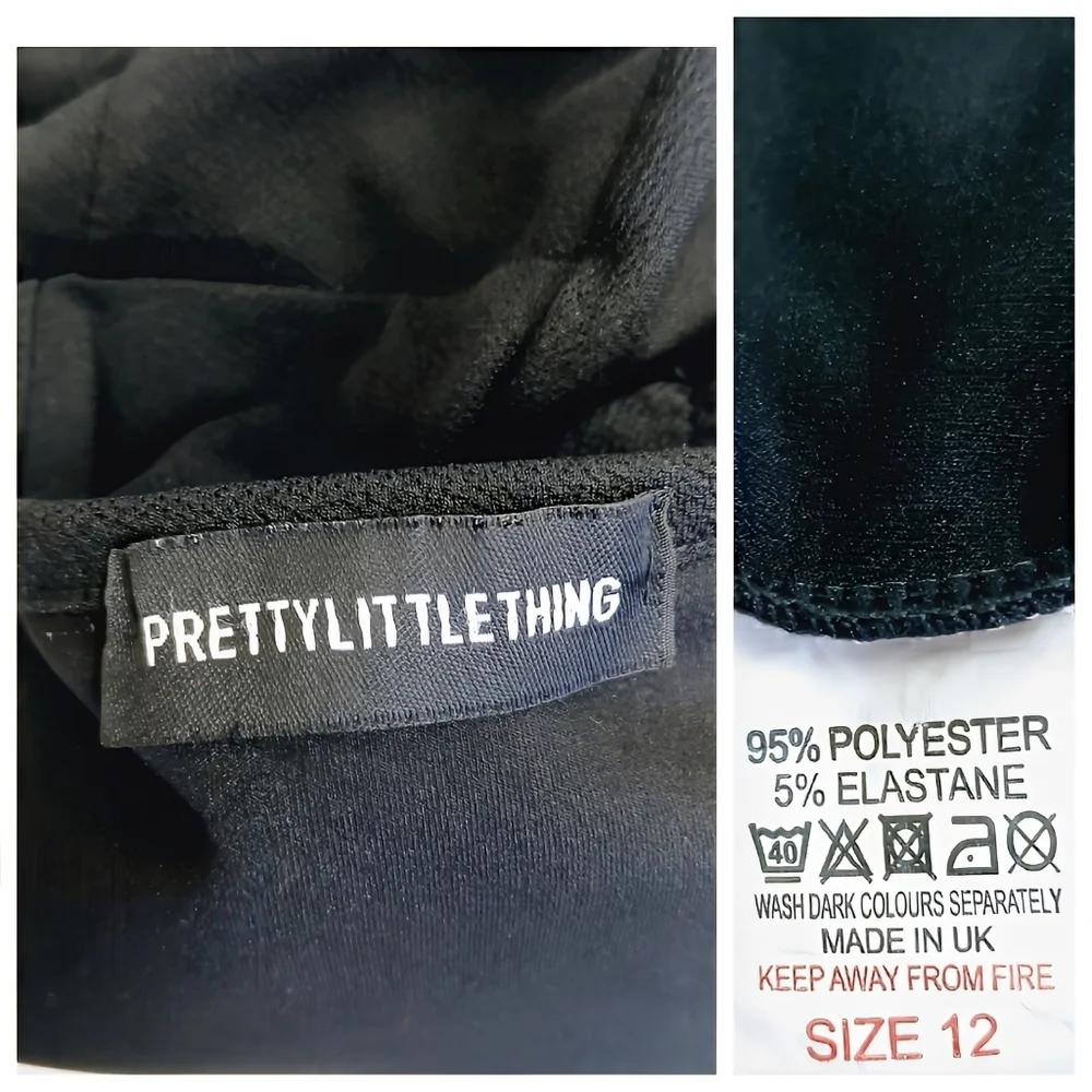 PrettyLittleThing Black Frill Cropped Jacket US 8 / UK 12 - Picture 5 of 5